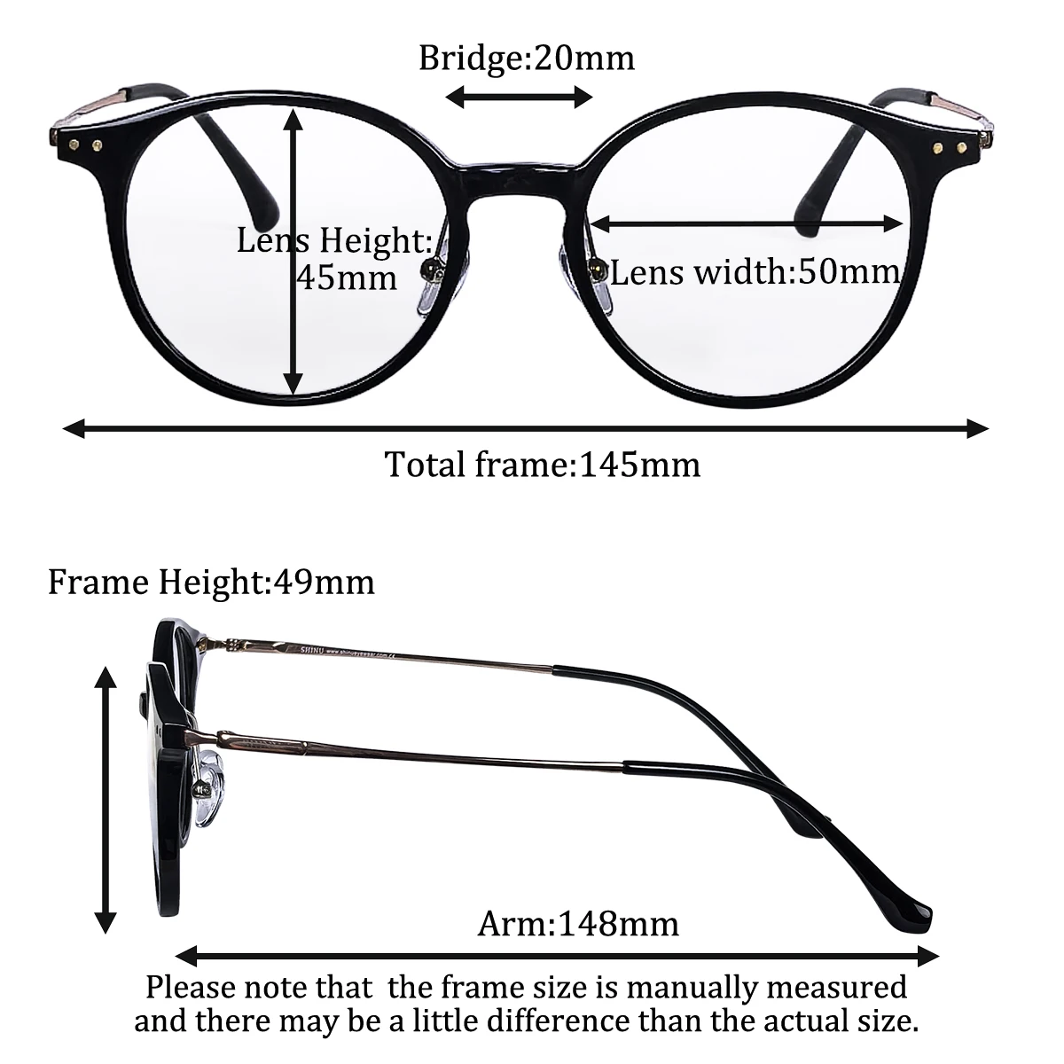 SHINUprogressive multifocal glasses woman titanium glasses intelligent progressive multifocal lenses reading glasses women T1031