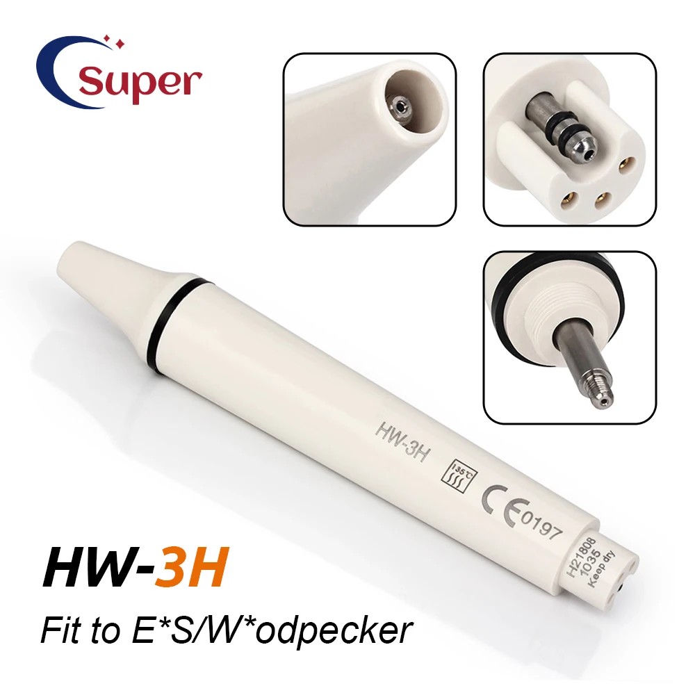 

Стоматологический ультразвуковой пьезобелер без светового скалера, наконечник HW-3H, съемный, подходит для EMS, стоматологии, ультразвуковой скалер, отбеливание зубов