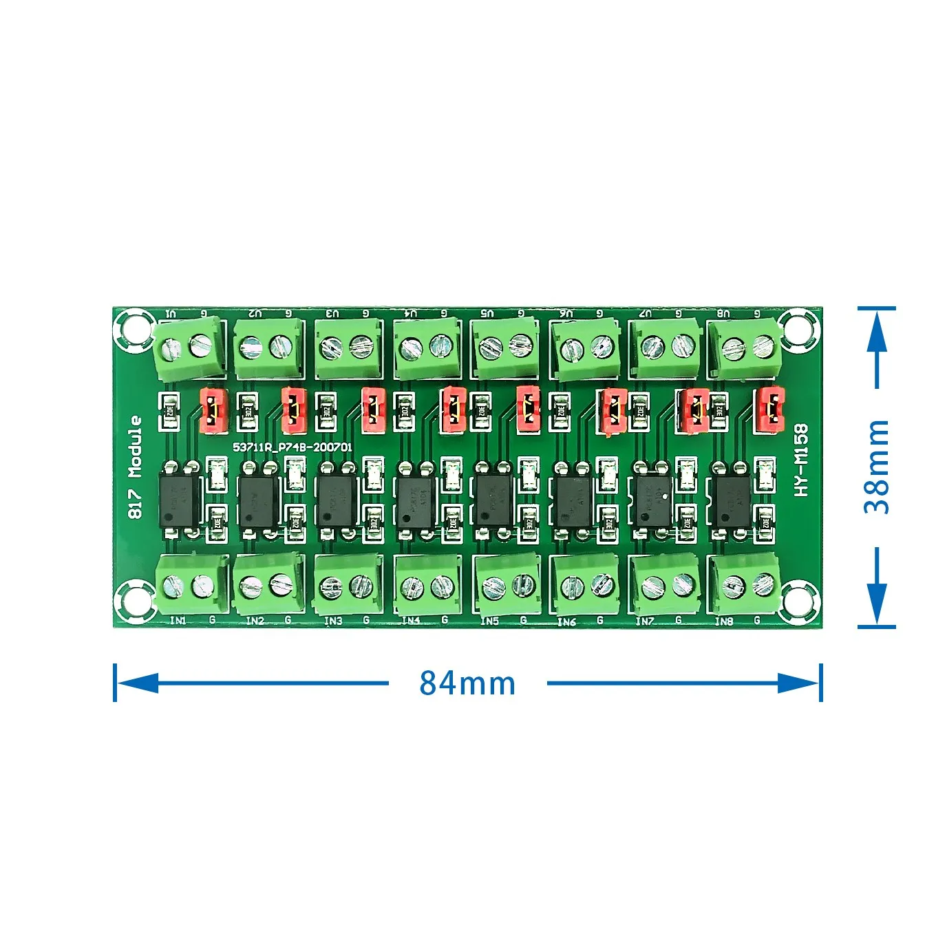 Optocoupler Isolation Board Conversor de Tensão, Módulo Adaptador, 3.6-30V Driver, Módulo isolado fotoelétrico, 1 2 4 8 Canais, PC817