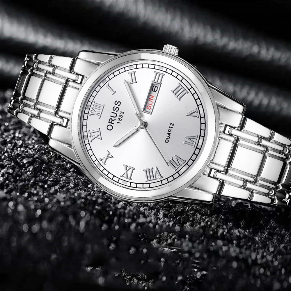 Klassische ausländische Stil Herren uhr atmos phä rische Klasse Mode langlebige langlebige Doppel kalender schöne Freizeit Business Trend Stud