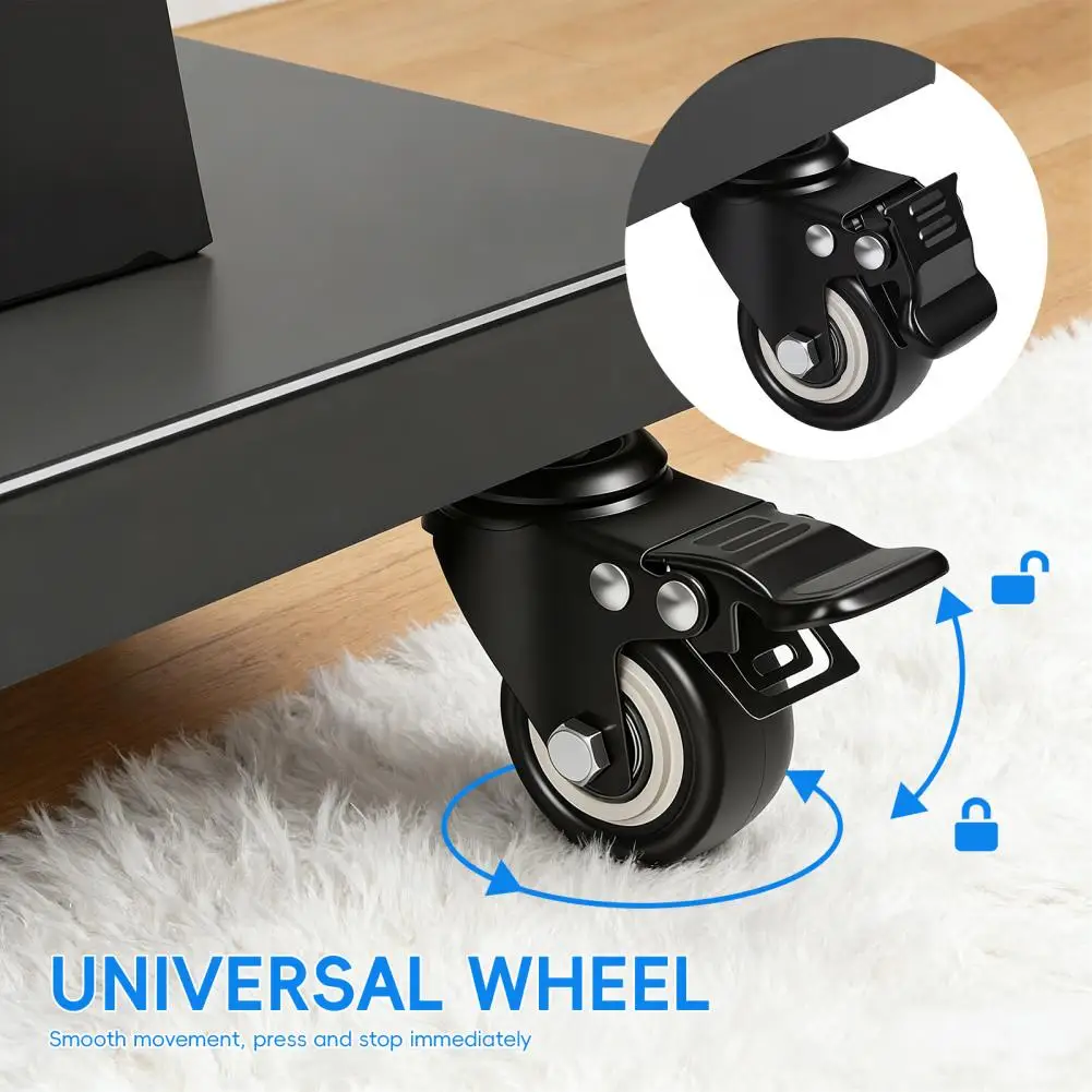 

Mobile Smart Board Stand for 40-100" Whiteboard & TV Height Adjustable 4 Locking Wheels Holds 400lbs Double Tray