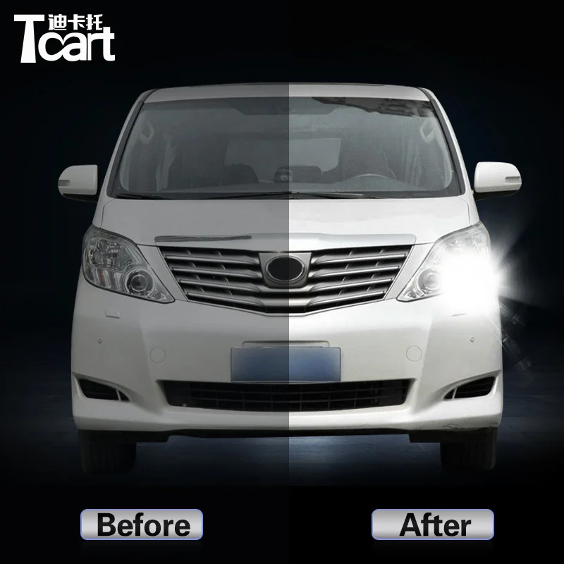 Car accessories 7440 W21W WY21W T20 For Toyota Alphard (AH20) 2008-2014 Led Daytime Running Light turn drl 2in1