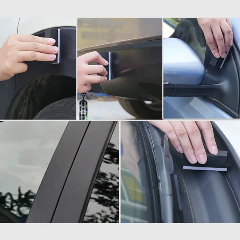 Car Plastic Restorer Back To Black Gloss Auto Rubber Plastic Leather Polish Restorer Coating Renovator Car Cleaning Detailing