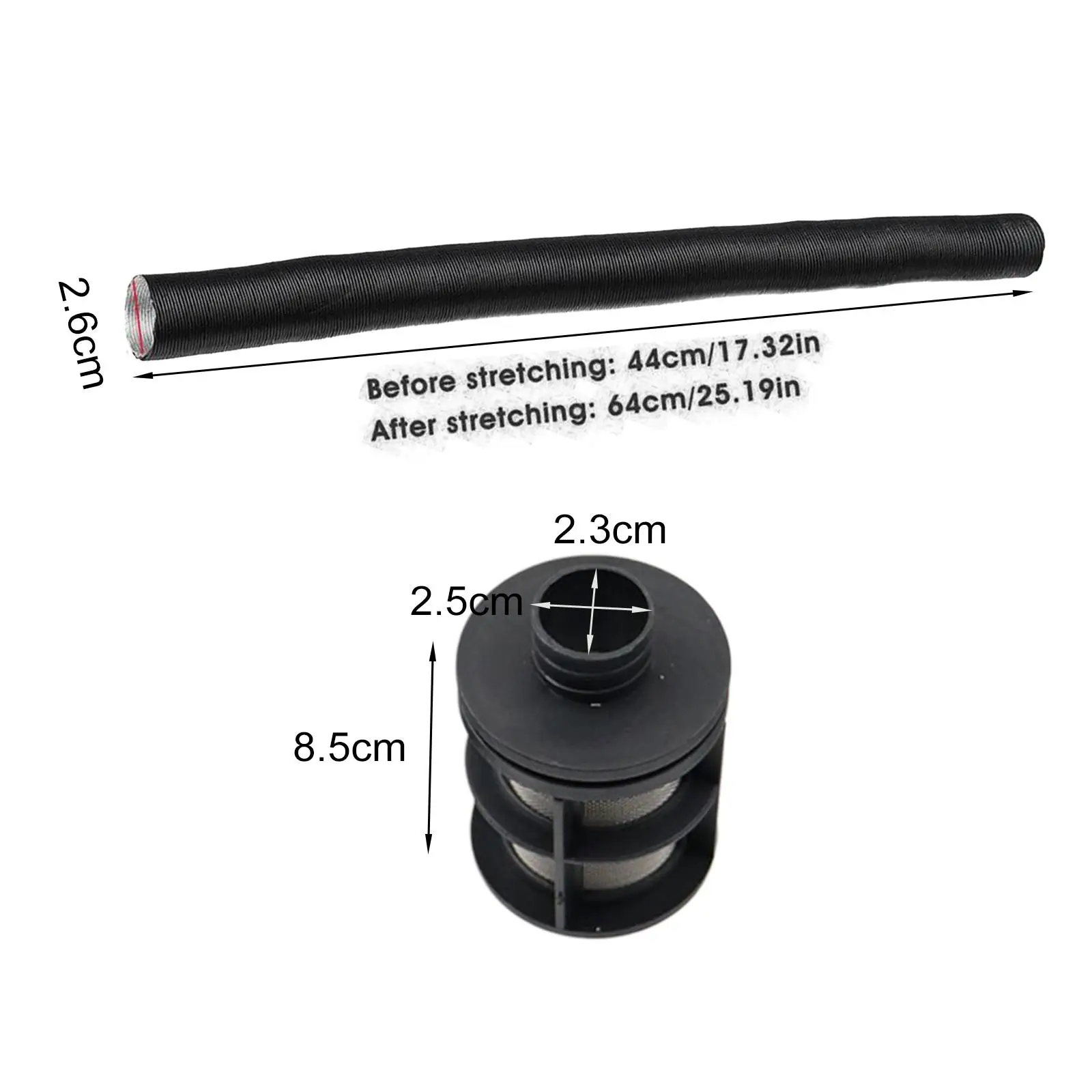 25Mm Luchtinlaat Filter Geluiddemper Duurzame Vervangende Onderdelen Eenvoudige Installatie Voor Diesel Standkachel Accessoire