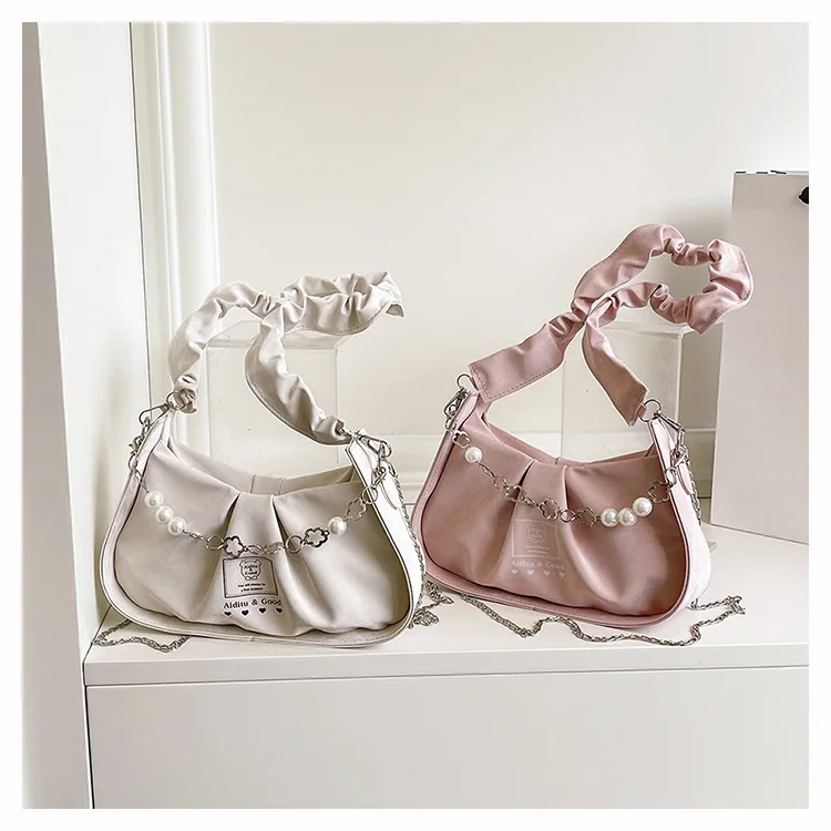 

Chic 2025 Soft Crinkle Crossbody Bag for Women, Minimalist Top Handle Sling, Fashionable Bag for Daily Use & Commuting​