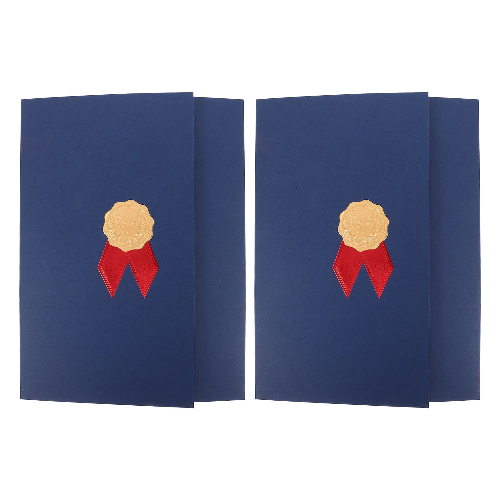 

2pcs Certificate Cover A4 Size Paper Material Portable Document Protector For Diploma Award Presentation Folder Smooth Edges