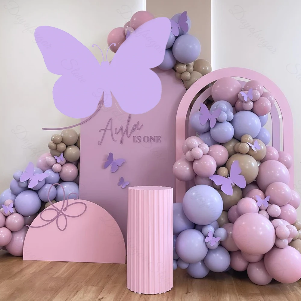 Butterfly Backdrop Foam Board Small Large Pink Purple Butterfly Cutout Mosaic Board for Baby Shower Birthday Party Decorations