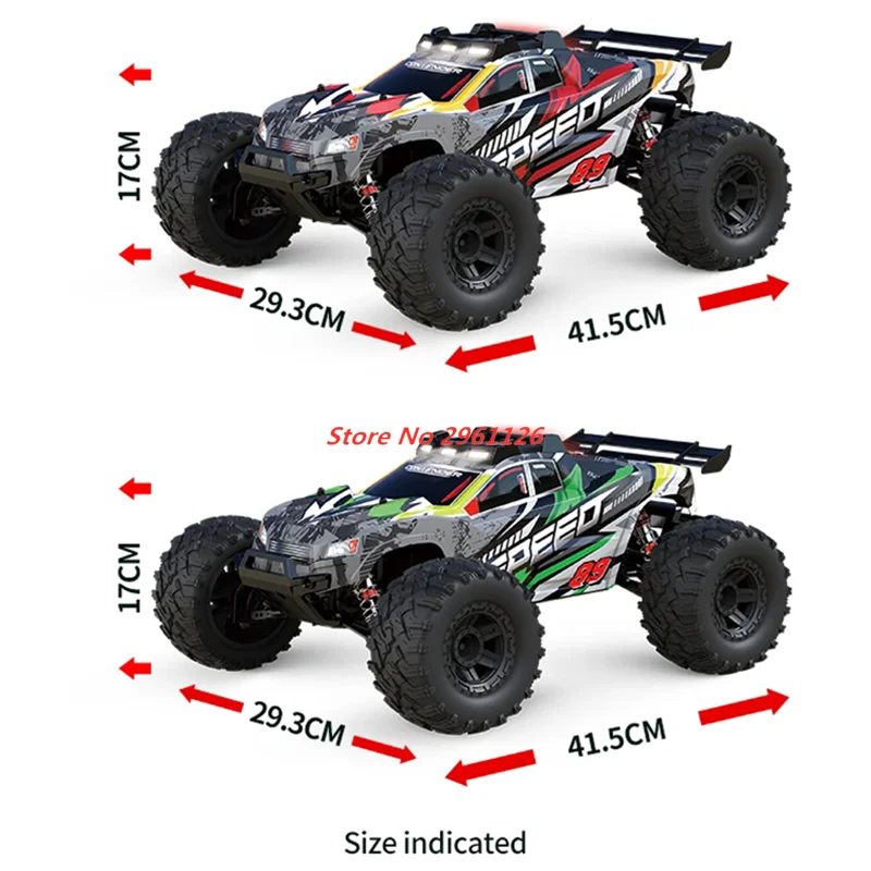 Upgrade 2.4G 4WD Large 1:10 Drift RC Racing Car 70KM/H High Speed Alloy Material High Lighted LED Rubber Tires RC Car Toys Boys