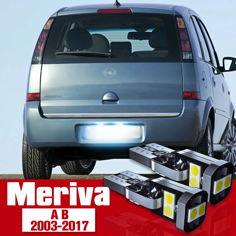 

асы 2x Oświetlenie tablicy rejestracyjnej Akcesoria Żarówka LED Do Opel Meriva A B 2003-20172008 2009 2010 2011 2012 2013 2014 2015 2016