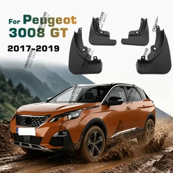 Mud Flaps For Peugeot 3008 Mk2 GT 2017 2018 2019 Mudflaps Mudguards Splash Guards Fender 4Pcs Front Rear Molded