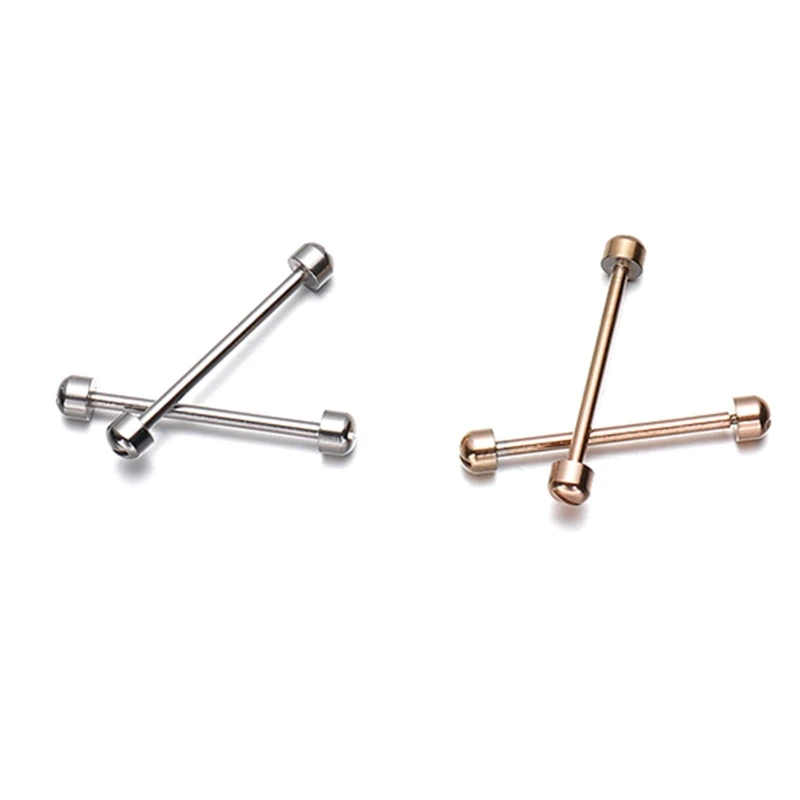 2 Pcs Watch Screw Tube Rod Spring Bar Screw-In Watch Stem for Watch Strap Bands 16mm 18mm 20mm 22mm