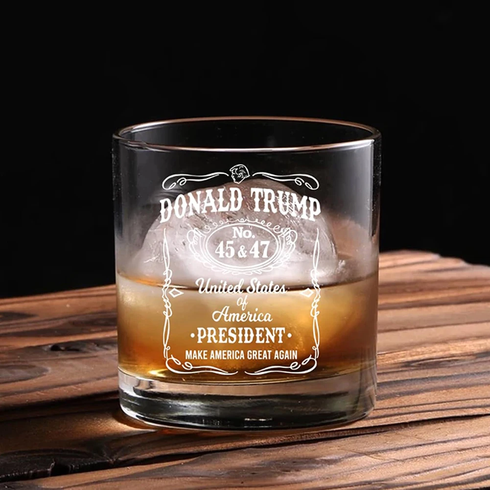 Donald-Trump Presidency Whiskey Glass President-Trump Lasers Engraved Whiskey Glass Present For Trump-Supporters