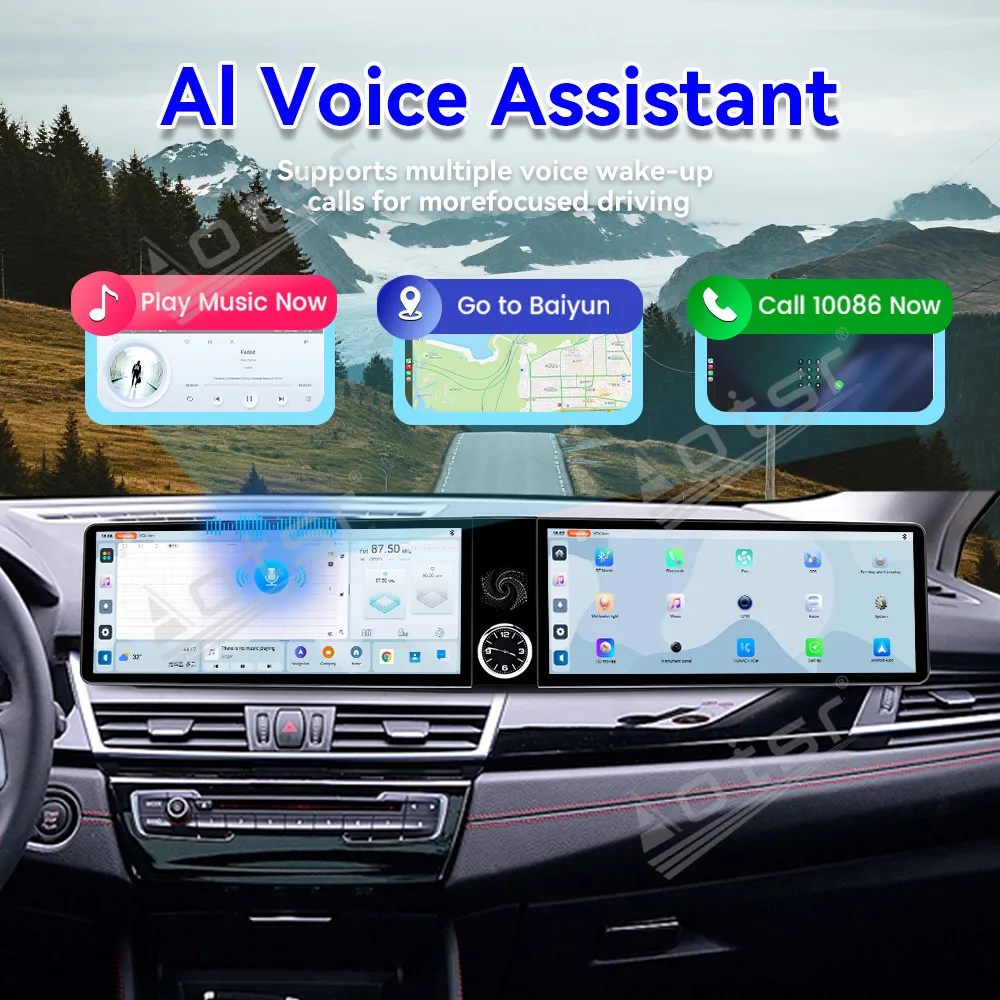 

Double 12.3 Inch Android 13 For BMW 2 Series 2013-2017 Ultra Thin Gps Navigation Carplay Car Radio HD Touch screen Stereo Auto