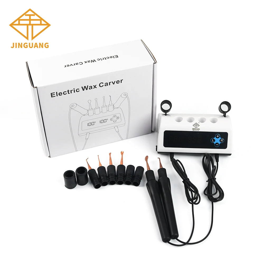 Dental Lab Electric Waxer Wax Knife Carving Pencil Pen 6 Pot Tips with 2 Pens Pencil Dental Heater Machine