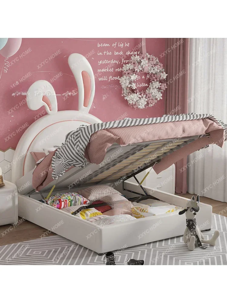 Solid Wood Bed Modern Minimalist Single Bed Single Bed 1.2 M 1.5 M 1.8 M camas para niñas  kids furniture