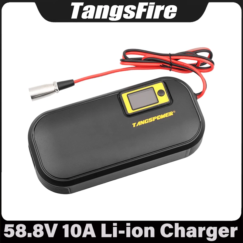 58.8V 10A Smart Lithium Battery Charger 14Series For 52V 51.8V Polymer Li-ion Battery Charger XLR High Quality Power Adapter