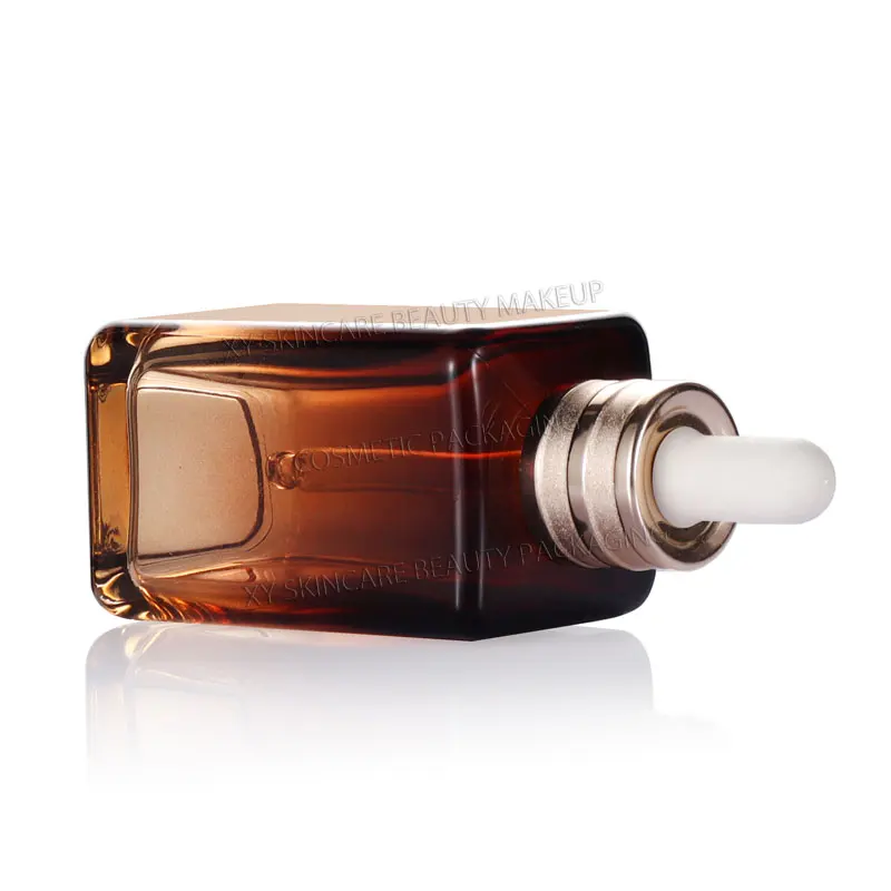 10 Uds. Botellas cuentagotas transparentes de 30ml, embalaje para el cuidado de la piel, botellas de suero para base, contenedor de vidrio de repuesto de viaje