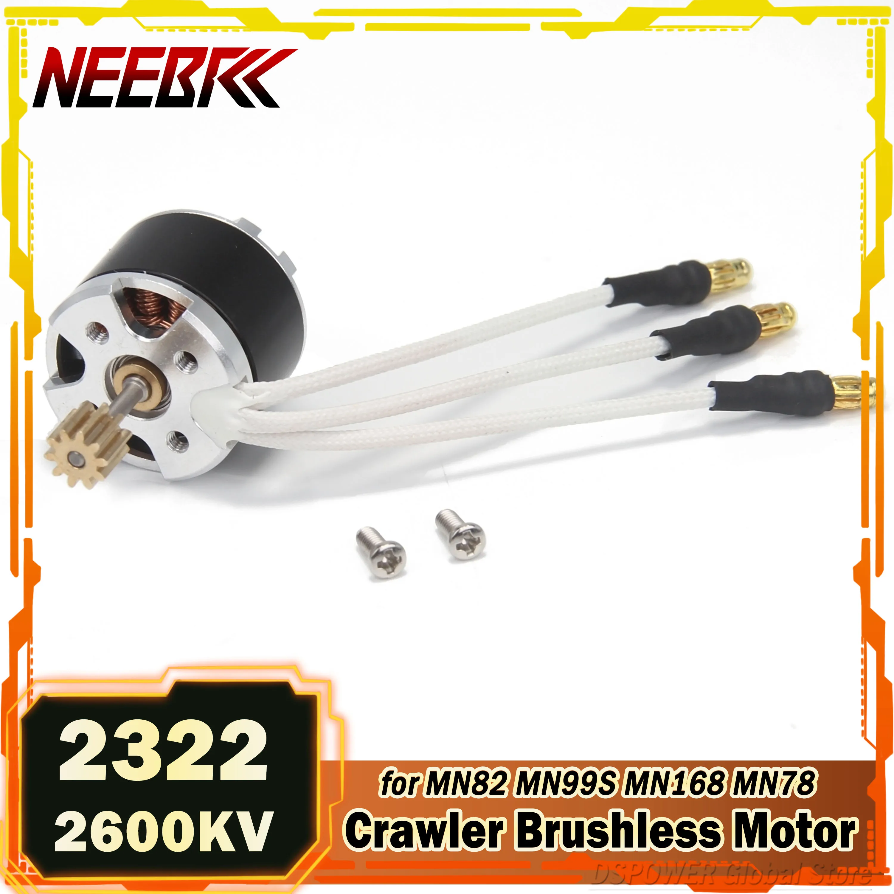 

NEEBRC 2322 2600KV Outrunner Crawler Brushless Motor CW/CCW 5.5-9V for MN82 MN99S MN168 MN78 Off Road Model RC Car Climbing Part