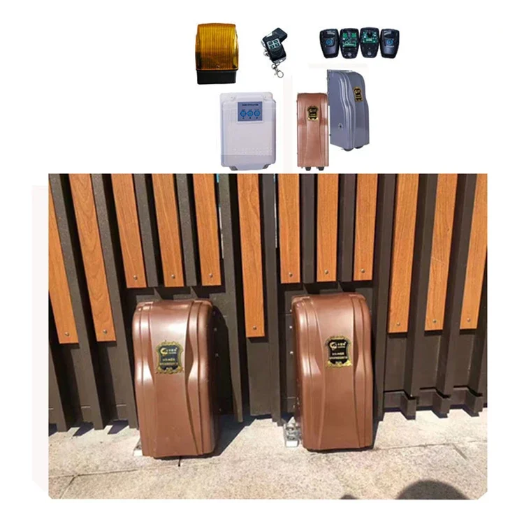 

Сверхмощный двойной колесный автоматический механизм открывания распашных ворот, устройство открывания распашных ворот