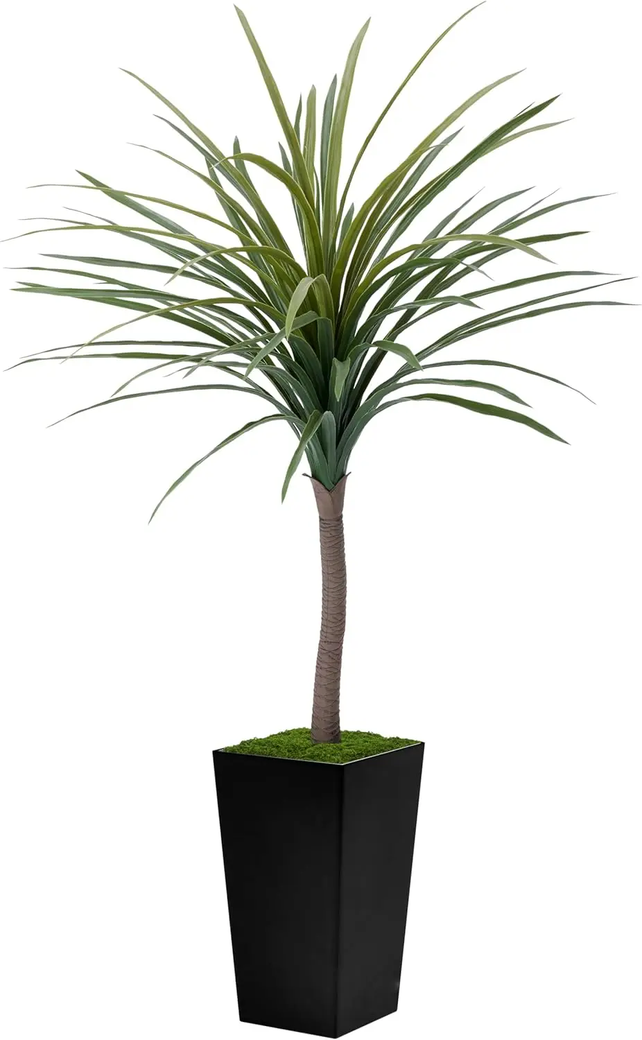 Artificial Agave Plant 5Ft - Faux Tree With Black Tall Planter - Fake Yucca Floor Plant Potted - Artificial Tropical Silk Tree