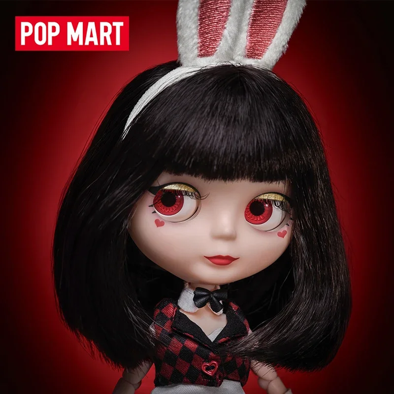 POP MART-Muñeca móvil Blythe Miss Rabbit BJD, conjunto de vestido, juguete de acción Kawaii, estatuilla de colección, modelo sorpresa, caja misteriosa