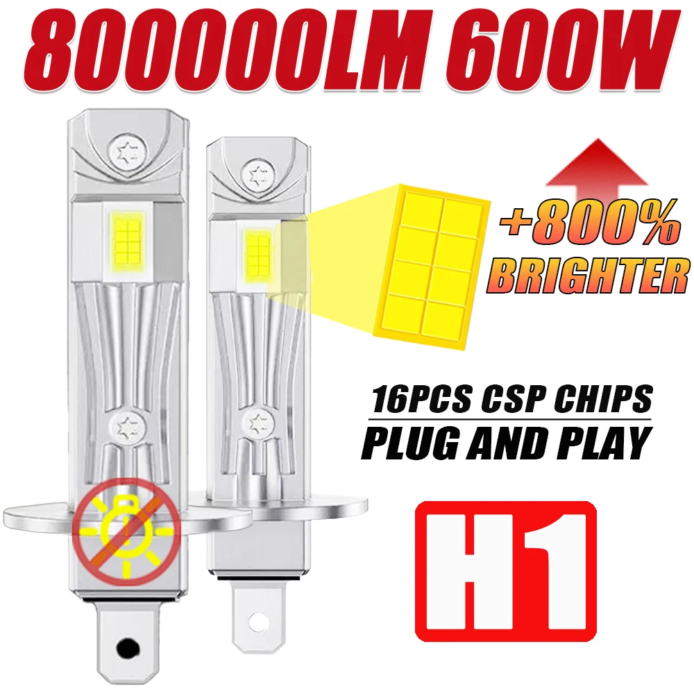 

H1 LED Super Bright Car Headlight Lamp CANBUS High Stability Auto Wireless Ampoule Spotlights Fog Light Bulb Plug&Play 12V 24V