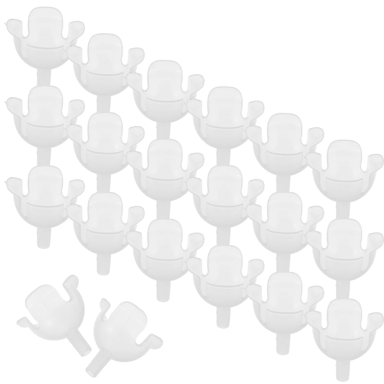 100Pcs Clear Plastic Chocolate Flower Holder Candy Bouquet Base Transparent Packaging Support for DIY Wedding Birthday