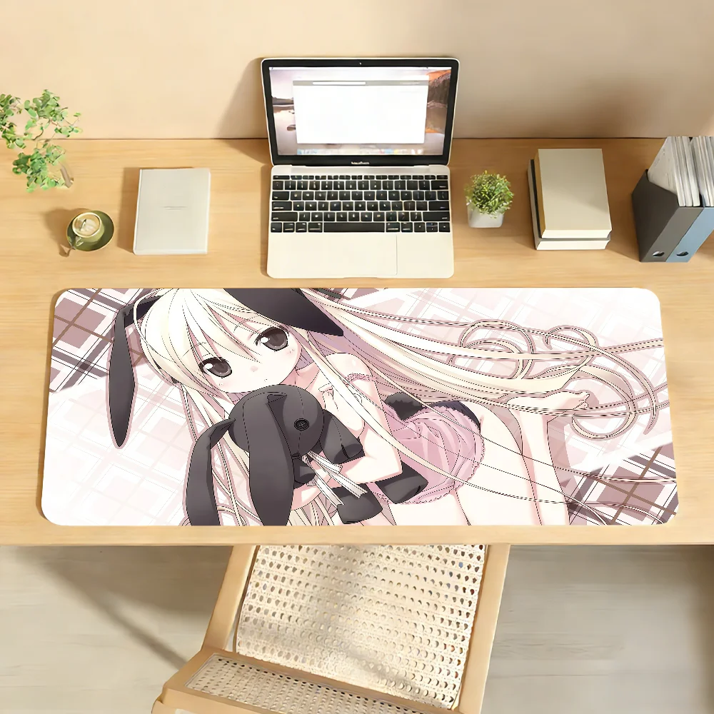 Anime Yosuga No Sora Mouse Pad For Office Gaming And Keyboards Non-Slip Large Waterproof