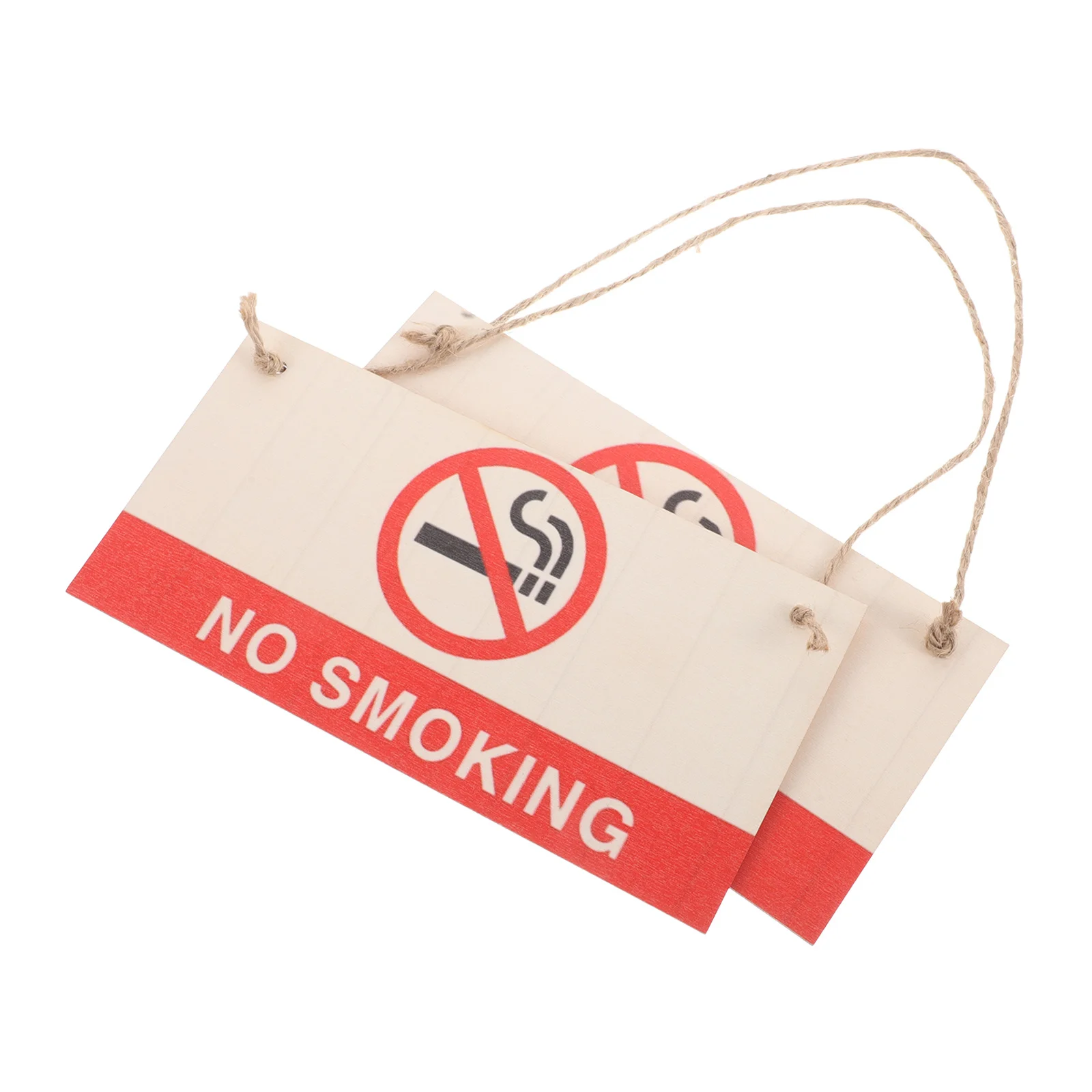 2Pcs Wooden No Smoking Sign Rustic Vintage Style Notice for Facility Bar Hotel Yard Driveway Public Spaces Smoke