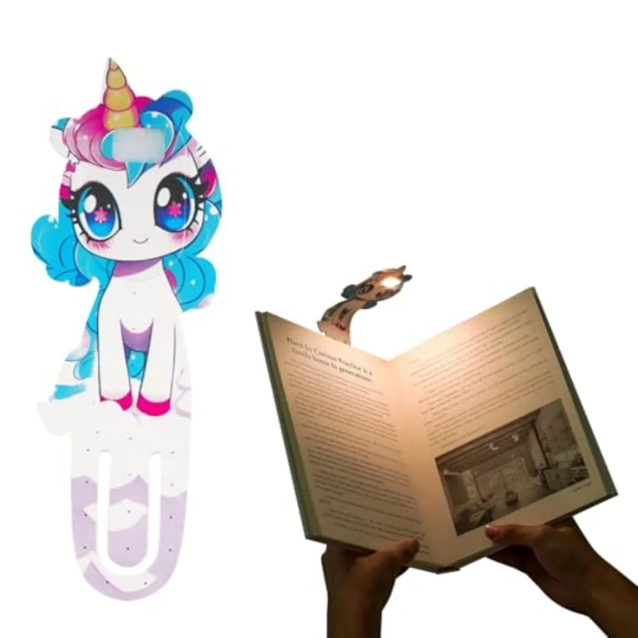 

Rechargeable Book Light, Lightweight Reading Light, Eye-Caring LED Bookmark Light with 3 Adjustable Modes, Portable Clip-On for