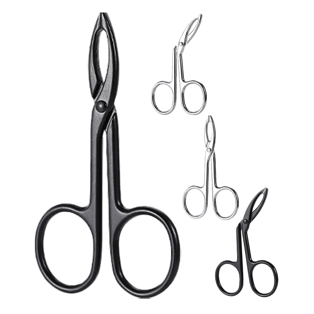 

4 pcs Eyebrow Tweezers Stainless Steel Curved Straight Tip for Shaping Eyebrows Facial Hair Removal Women Men Durable Anti Rust