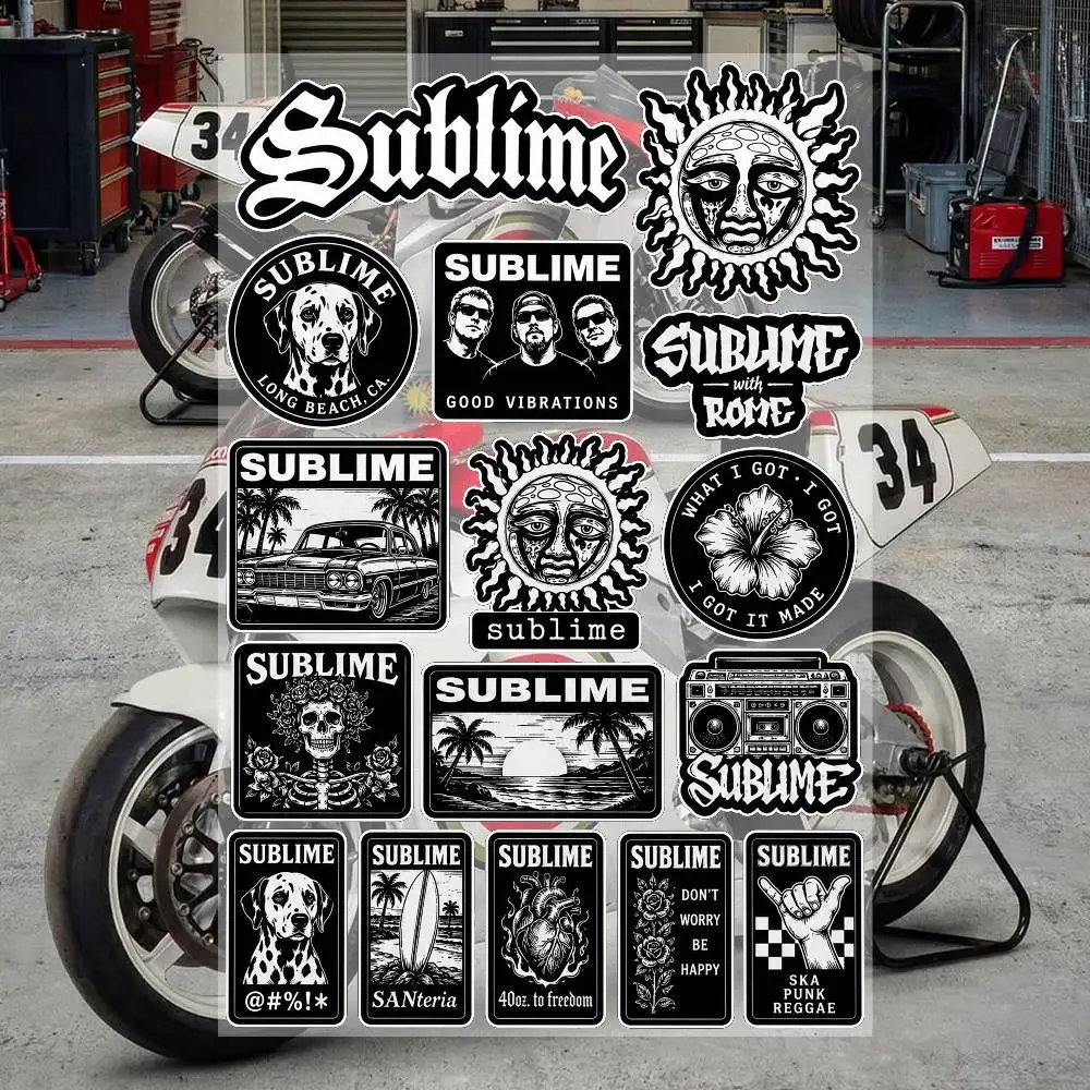 

S-SubL-iM-e Aesthetic Graffiti Stickers Waterproof PVC Decals for Motorcycle Skateboard Car Helmet Notebook DIY Decoration