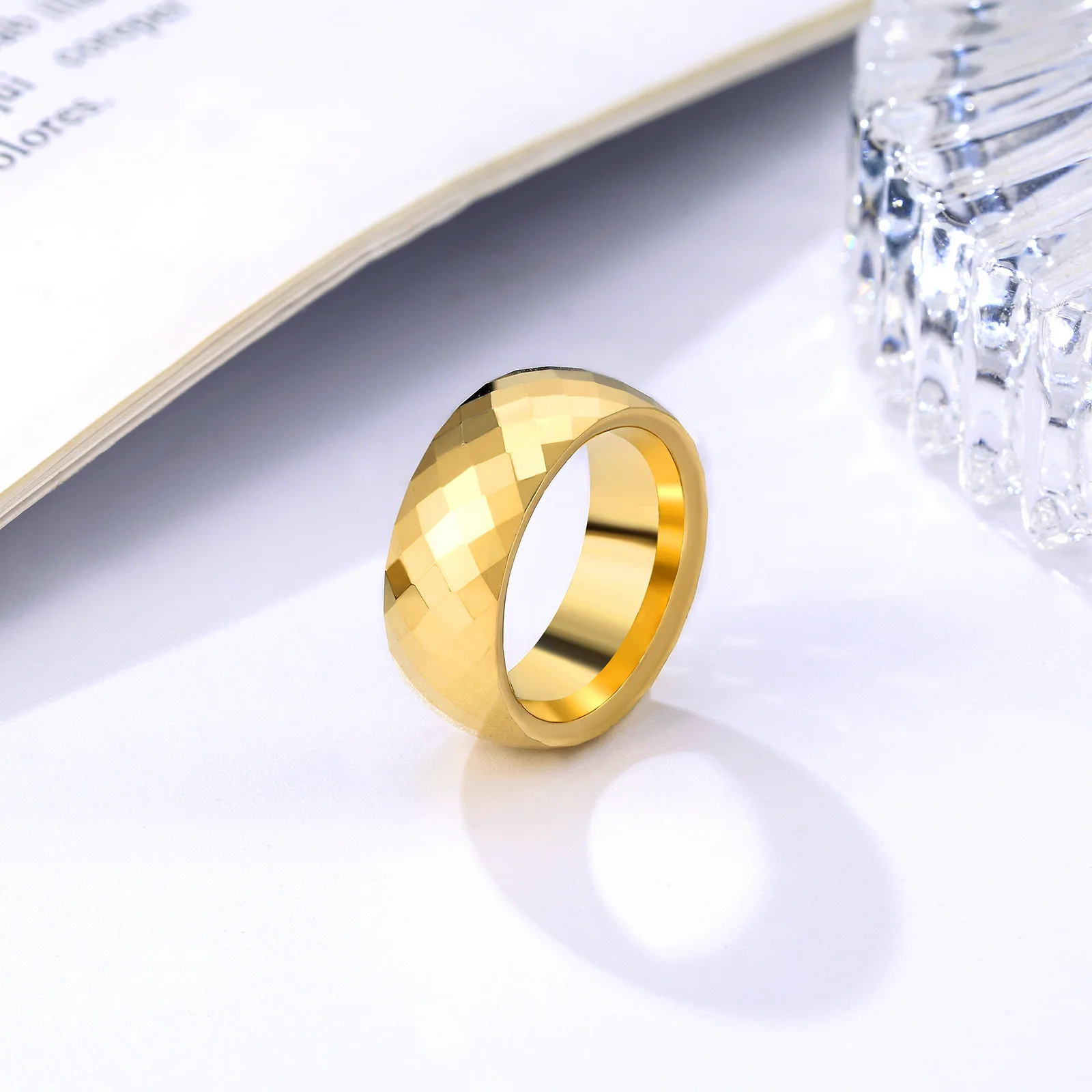 Tungsten Steel Luxury Couples Ring Tungsten Ring