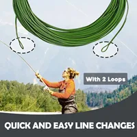 Línea de pesca con mosca de hundimiento lento, monofilamento de nailon de 25,91 metros, hundimiento completo con revestimiento de PU, fundición suave IPS3-4