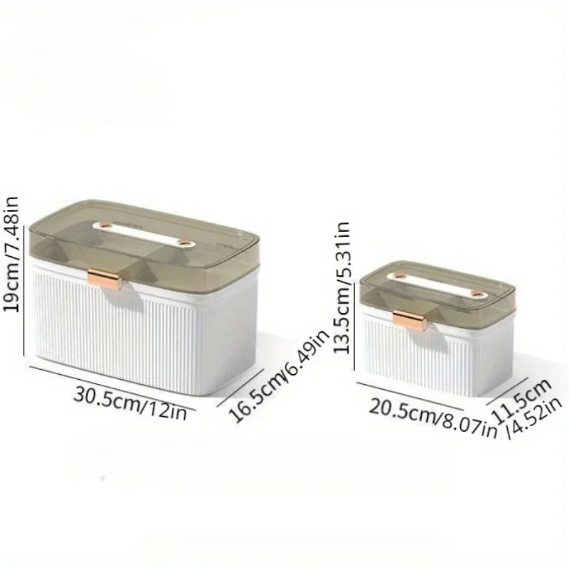 Medicine Storage Box with Handle Portable Leakproof Pill Organizer Large Capacity Medicine Storage Box First Aid Kit Storage Box