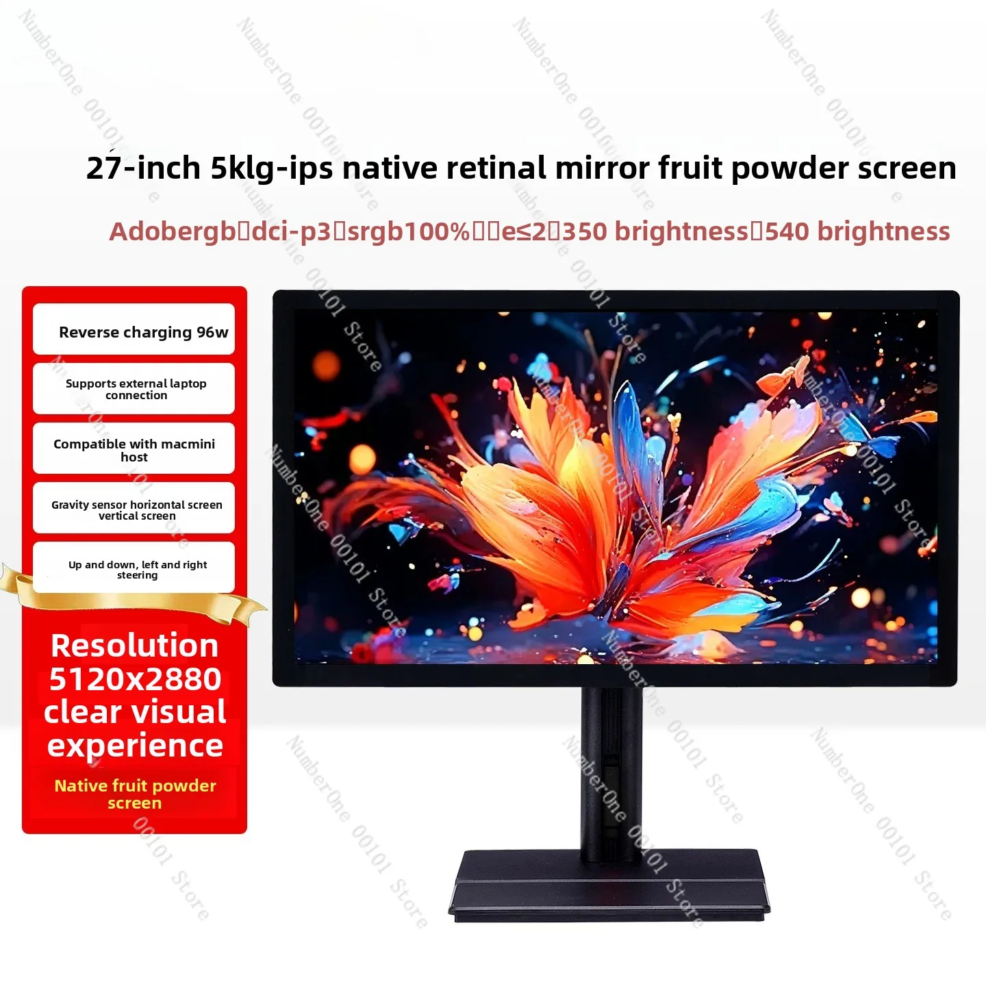 27-inch 4k/5k desktop monitor - ultra hd lcd display for design, editing, and external laptop screen