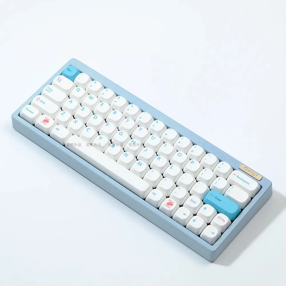 Set Keycap gaya Sushi 138 kunci profil KOA PBT sublimasi tutup kunci kustom Korea untuk Aksesori Keyboard game mekanis