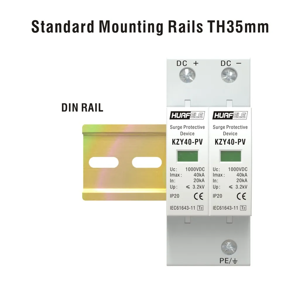 Photovoltaic Surge Protective Device  SPD DC600V 1000V  2P 20KA~40KA Low-voltage Arrester House din rail  Photovoltaic Protector