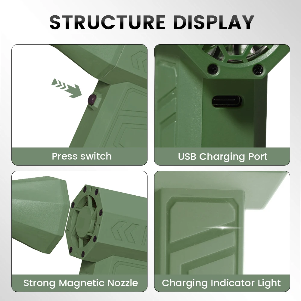 X3-A3 Nieuwe Jet Dry Blower 200000 RPM Super Power Turbo Jet Fan Type-C Opladen 41 m/s Windsnelheid Auto Elektrische Air Duster Föhn