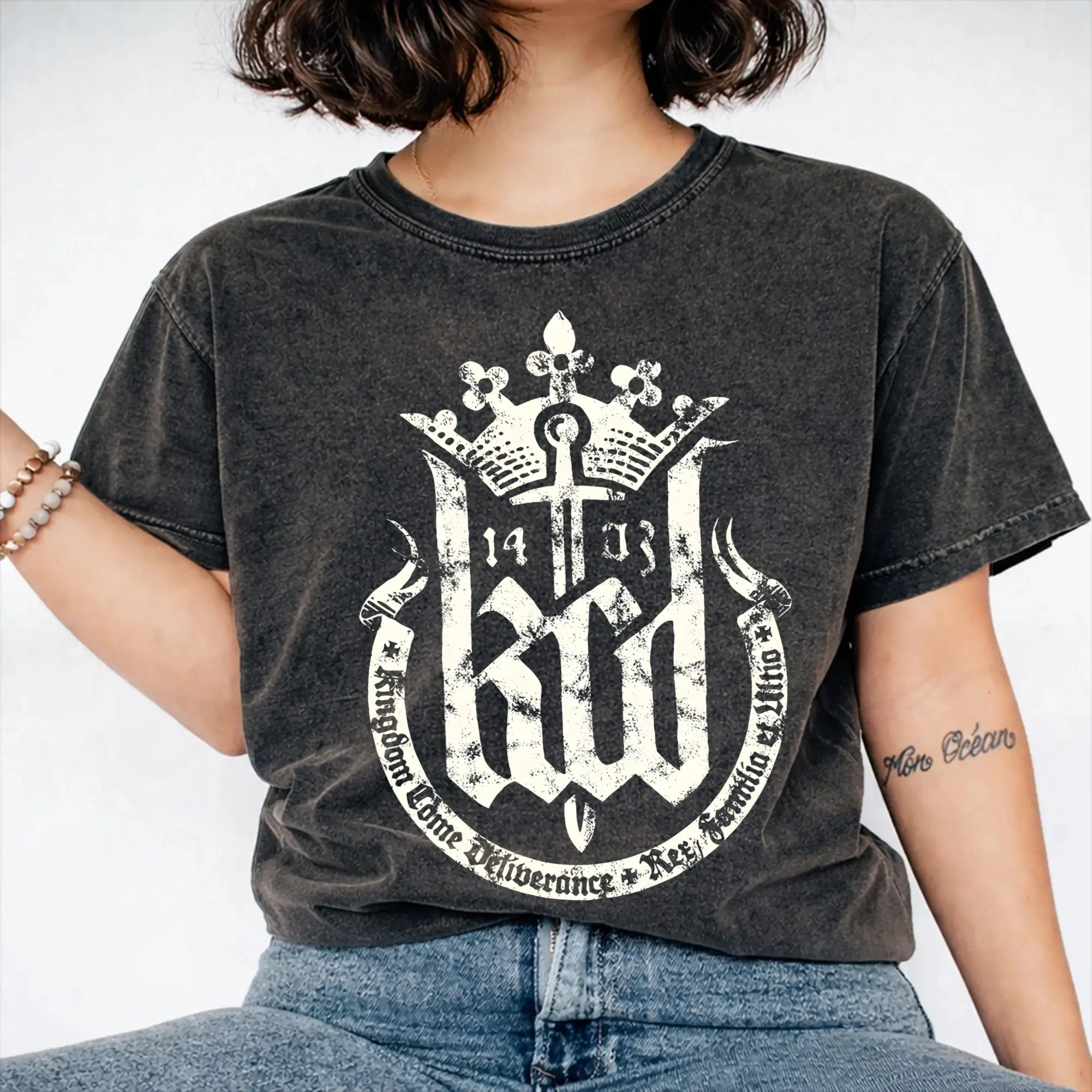 Kingdom Come Deliverances kcd Washed T Shirts Streetwear Hip Hop Fashion T-Shirt  Tees for Men Women Short Sleeve Oversize