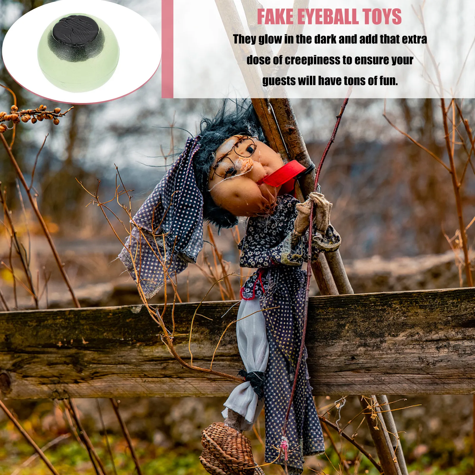 

60 Pcs Horror Eyeballs Fake Halloween Party Favor Toys TPR Props Decoration Spoof