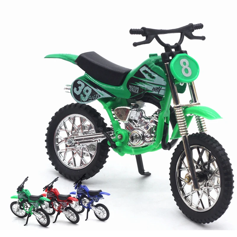 Modelo de motocicleta de Motocross de aleación simulada 1:18, juguete de aventura de imitación, modelo de motocicleta de aleación, decoración del