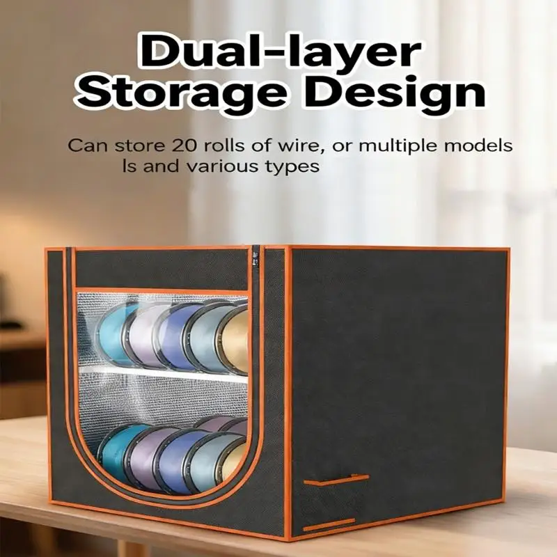

31BA 12 Waterproof 3D Filament Organizers Box Double Protective Layer Fabric