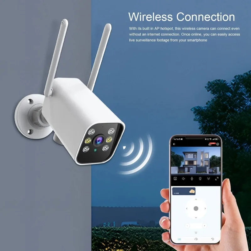 1080p Wireless 5g Wifi High-Definition Outdoor Monitoring Camera Ip66 Waterproof Night Vision Surveying Home Remote Two-Way Talk