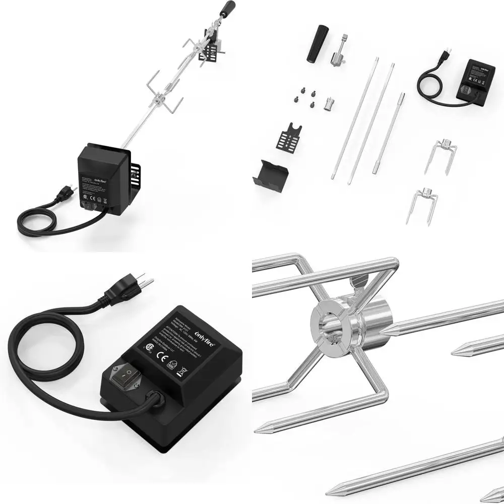 

Universal BBQ Rotisserie Kit for 2-4 Burner Gas Grills, 32-42 x 5/16 Square Spit Rod