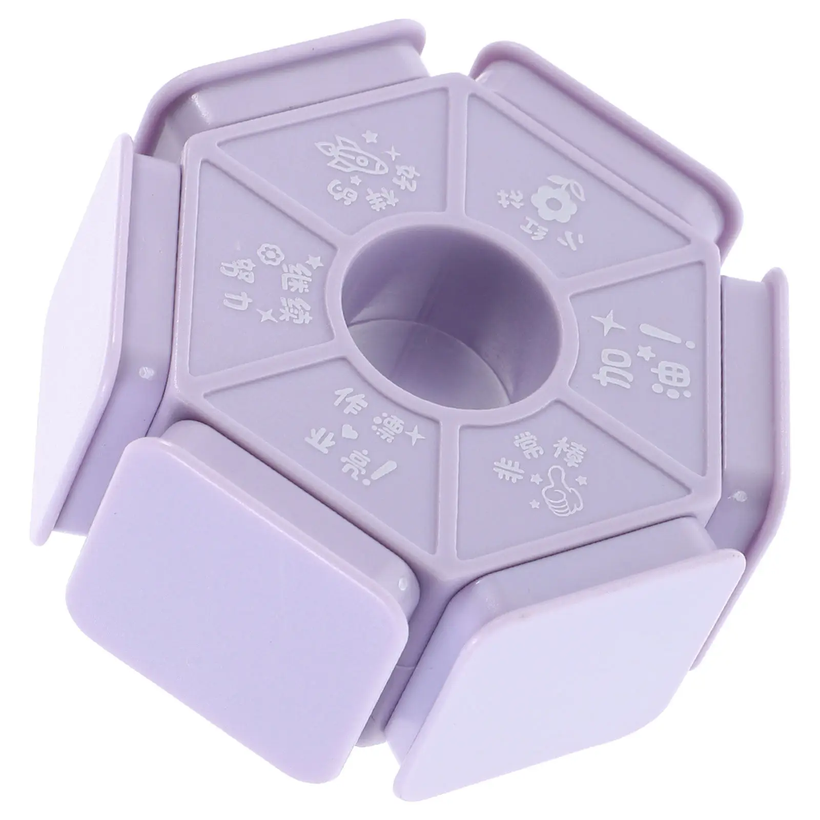 6-Side Teacher Comment Stamper English Reward Stamp for Classroom Homework Grading Elementary School Supplies Motivational