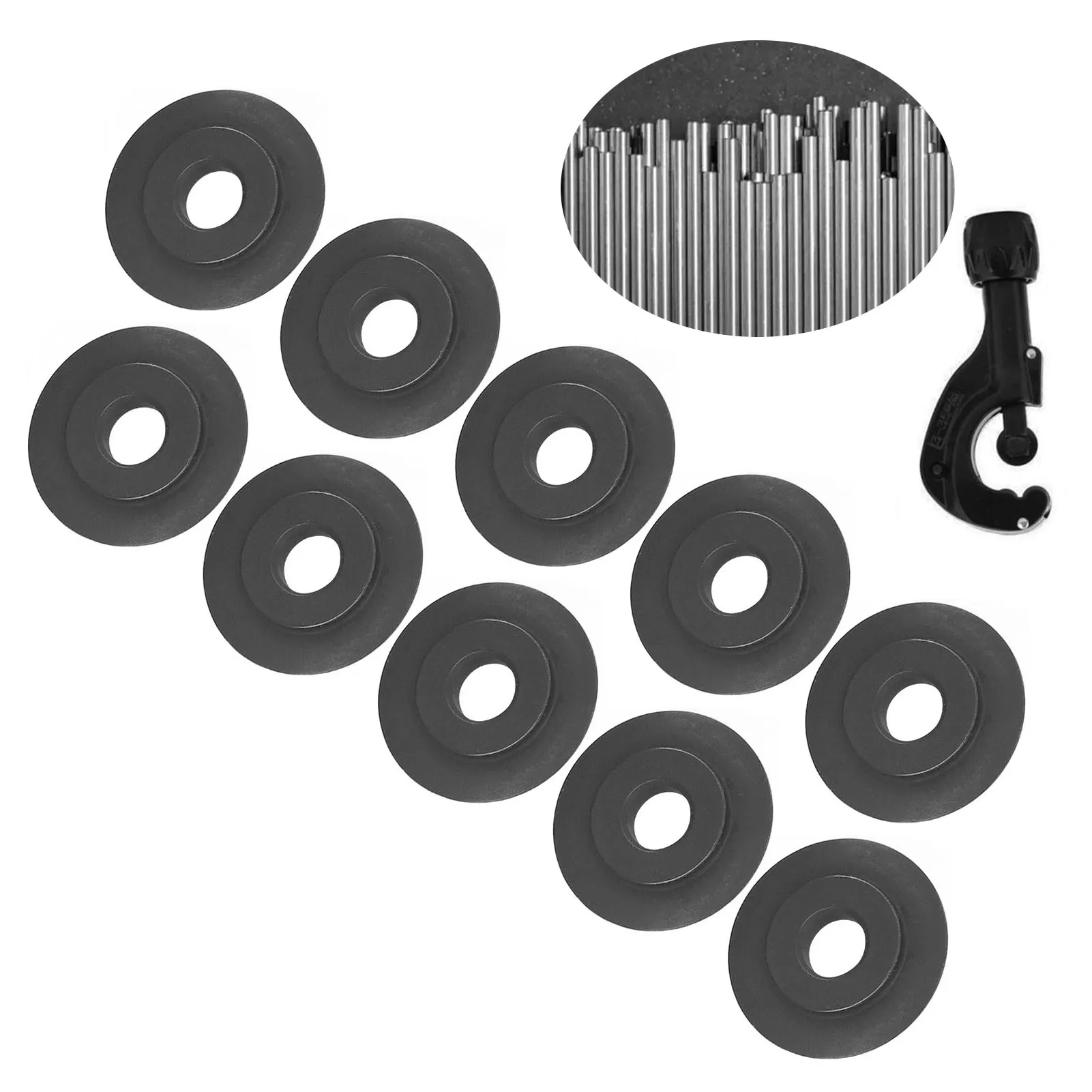 10PCS Tube Cutter Blade Pipe Cutter Blades Spare Wheel Replacement Blade for Copper Aluminum Plastic Tubing Cutter Wheel
