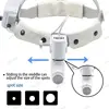LED 치과 LED 라이트 램프 쌍안 Loupes 밝기 자리 조정 가능한 치과 실험실 5W 헤드 램프 외과 헤드 라이트 2.5X 3.5X 3