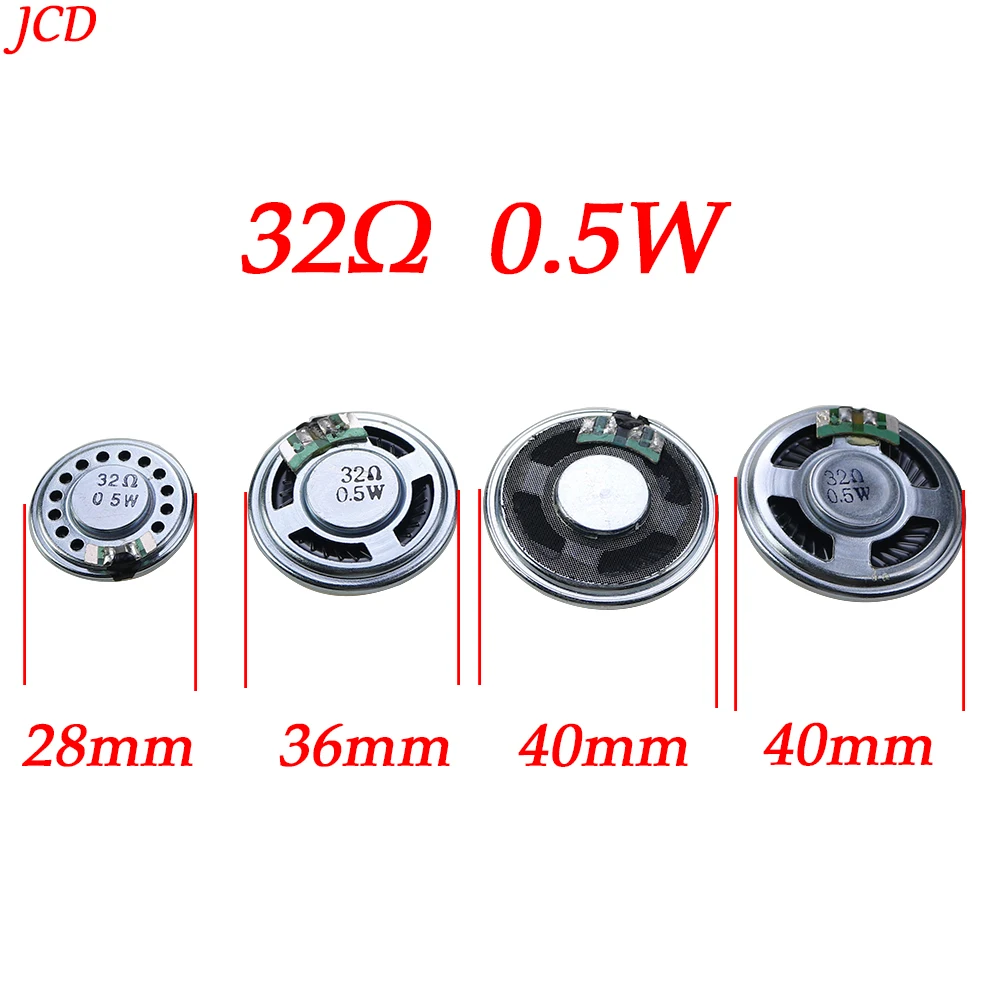 1PCS Ultra Thin Mini Speaker 32Ohm 0.5 Watt 0.5W 32R Speaker Diameter 28MM 36MM 40MM 2.8CM 3.6CM 4CM Suona Buzzer