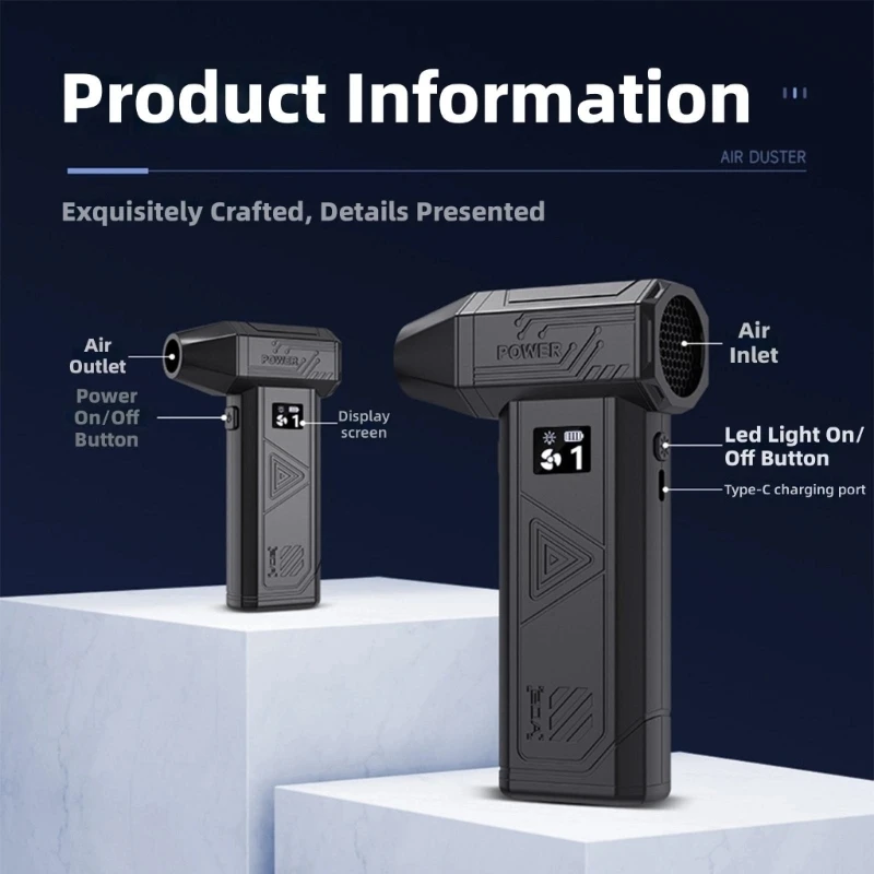 

CORA 130000RPM Electric Air Cleaner Optimized Airflows for Computer Rechargeable Battery